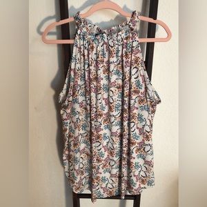 ALWAYS INDIGO HALTER SLEEVELESS TOP